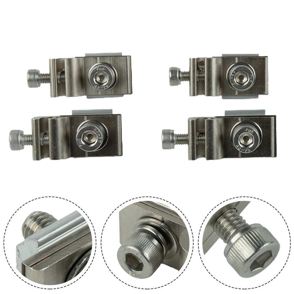 

4/10Pcs Solar Panel Ground Grounding Lug Photovoltaic Mounting Bracket Clamps Aluminum Solar Panel Grounding Clip