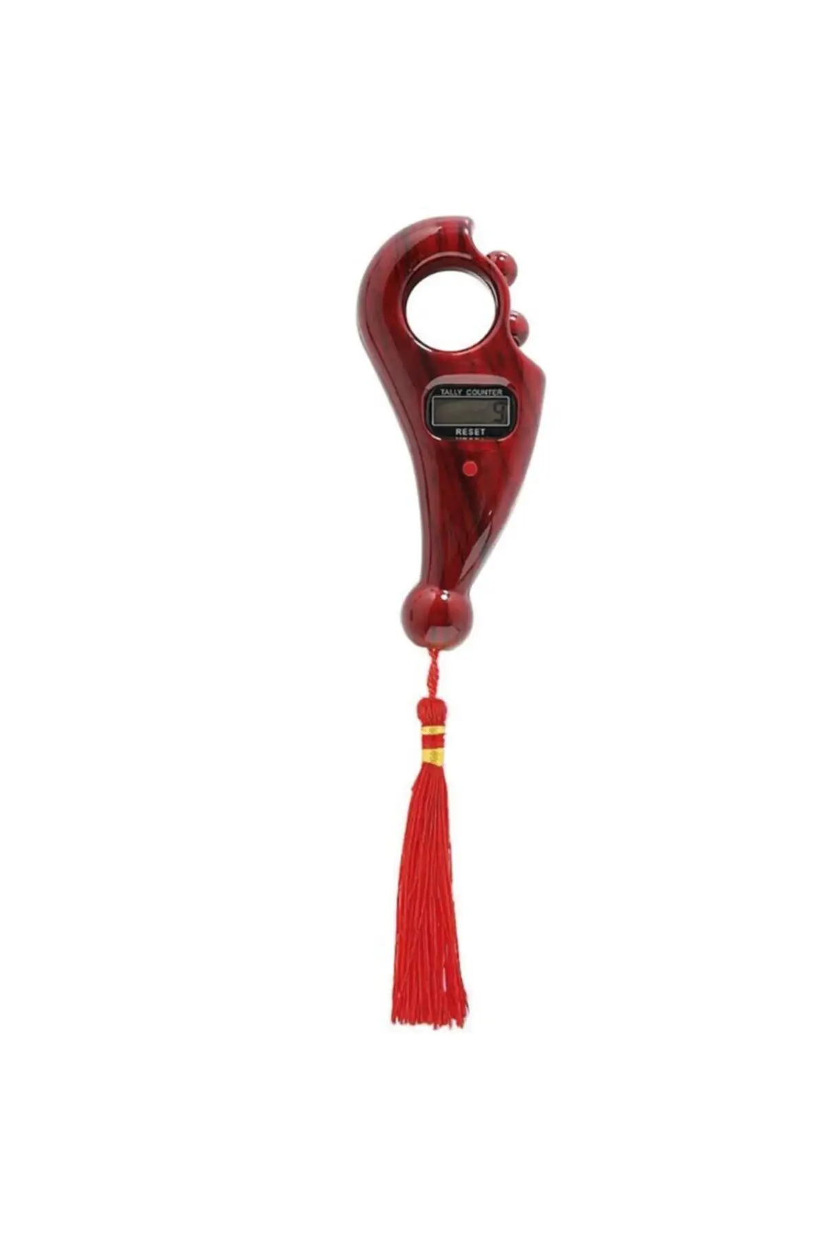 

Sayaçlı Tassels Digital Rosary, New Generation Boncuklu Ergonomic Zikirmatik, Burgundy Rosary Other Accessory
