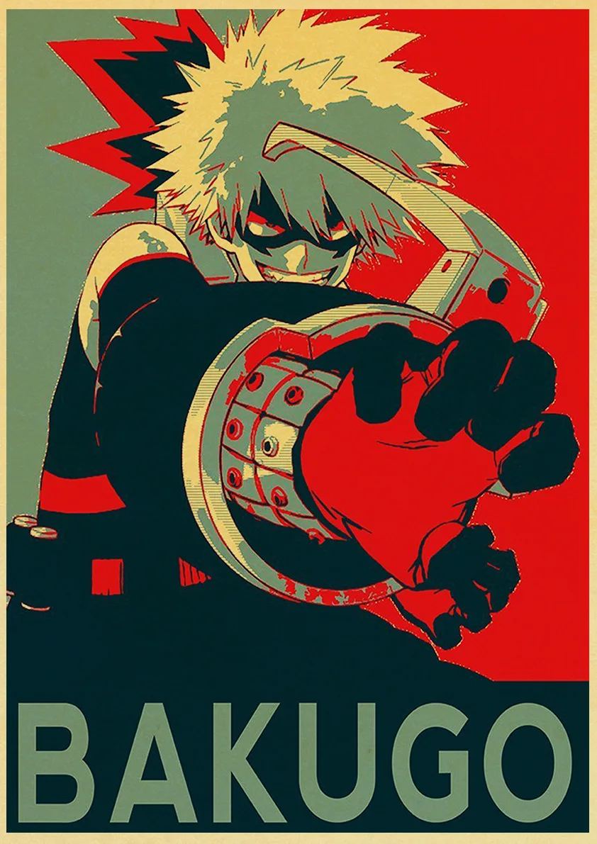 Классическая коллекция персонажей аниме Все · помещение/bakugo/kakashi плакат в стиле