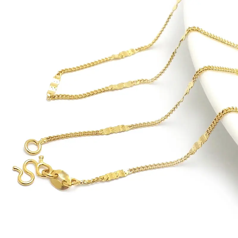 18-каратное золото медная отделка цепочки для ожерелья высококачественные