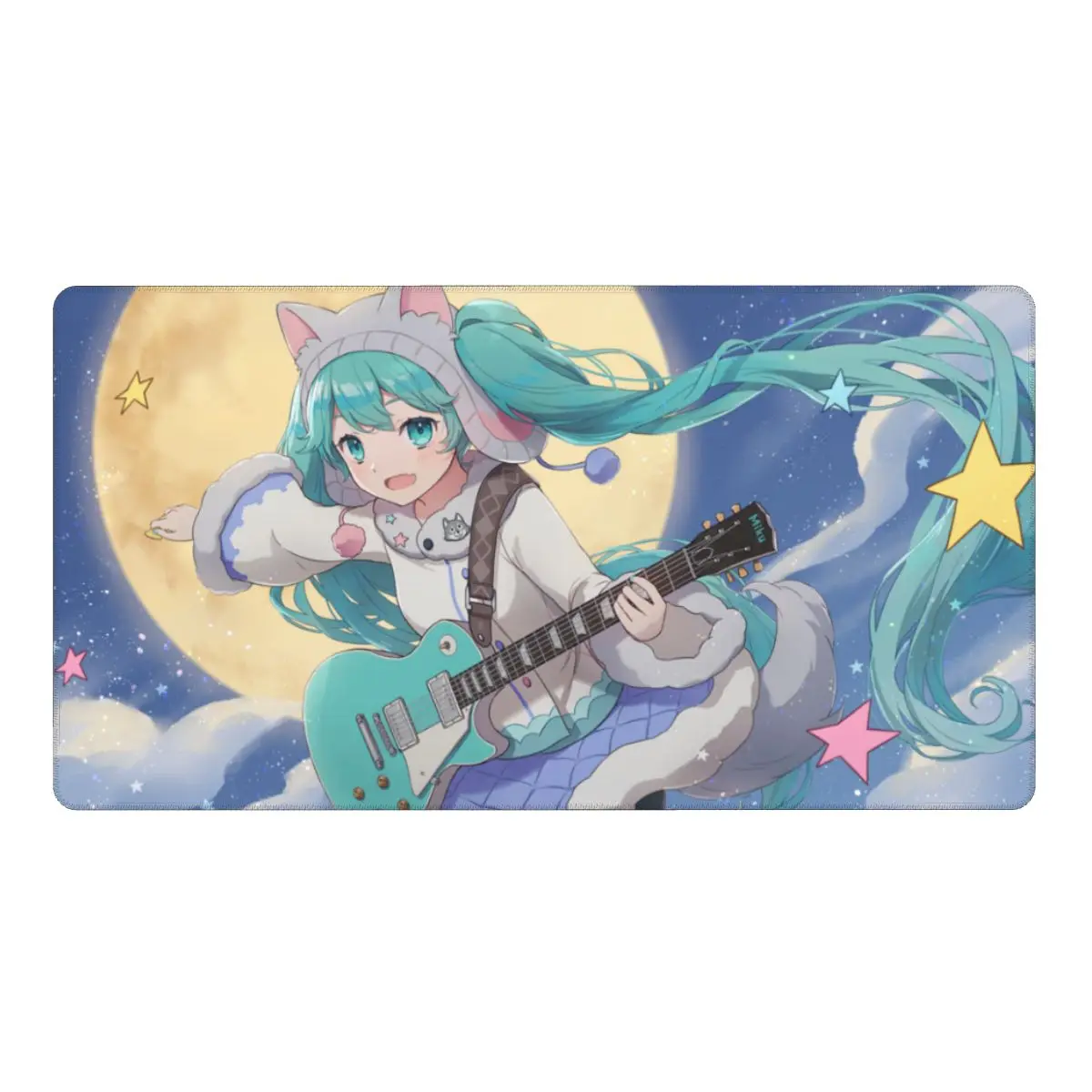 Miku гитара Вокалоид милый аниме девушка игровой коврик для мыши клавиатура мышь