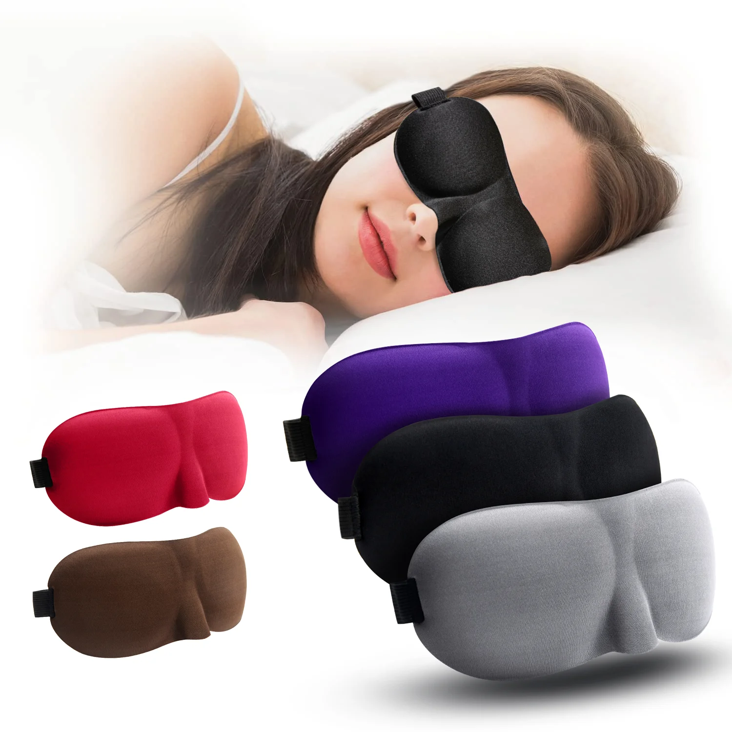 Регулируемая 3D-маска для глаз глубокого сна. Мягкий и удобный мусс с эффектом