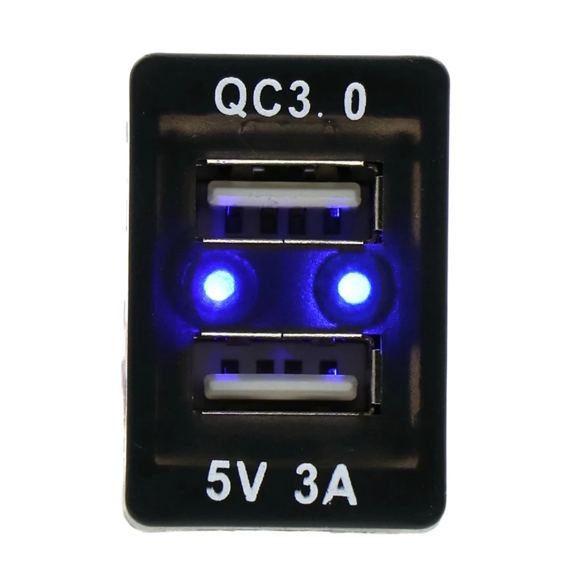 

Dual USB Charger Car DC12V QC3.0 +5V 3A USB Power Socket Adapter Quick Charge Adapter Use For Toyota