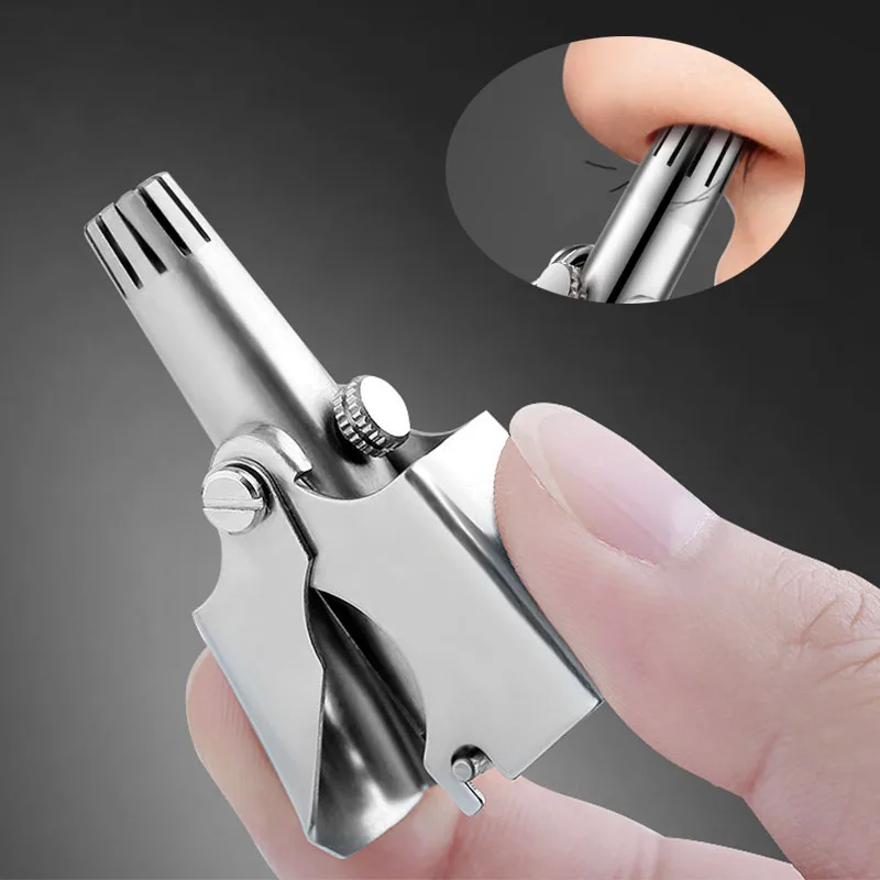 

Sdotter Nose Trimmer For Men Manual Nose Ear Hair Trimmer Washable Stainless Steel Nose Razor Portable High Quality Hair Removin