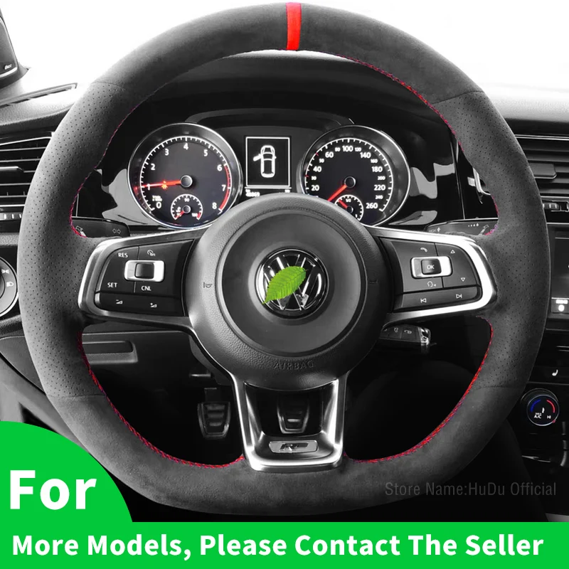 

Замшевый кожаный чехол на руль алькантары для Volkswagen VW Magotan Sagitar CC Lavida Golf Passat, аксессуары для интерьера автомобиля