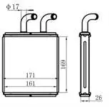 

Store code: KKI001026 for heater radiator BONGO (170 × × 26)