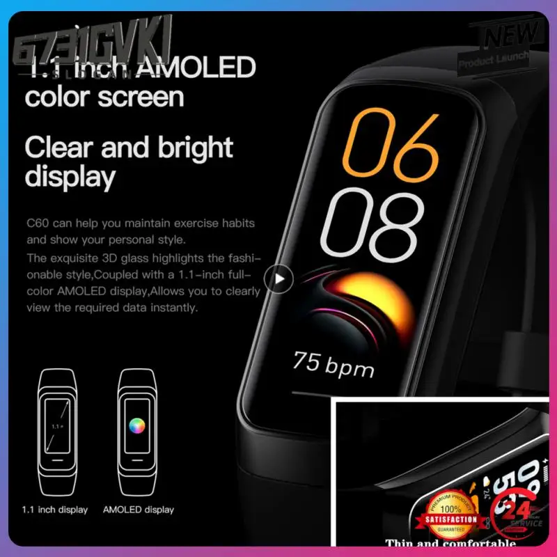 

1 ~ 4 шт. Amoled Смарт-часы 2023 Смарт-часы женский браслет с пульсометром и промежностью водонепроницаемый подключенный смарт-браслет спортивный фитнес