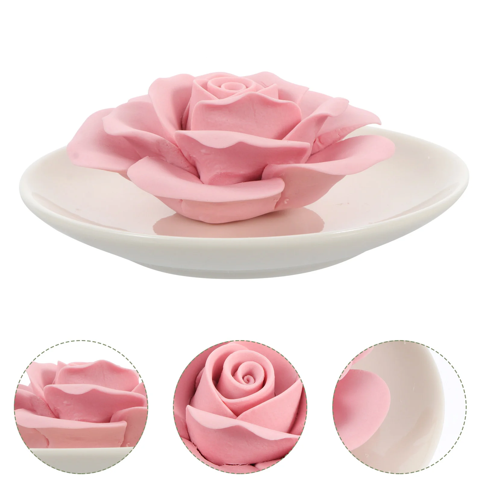 

Diffuser Flower Ceramic Oil Diffusers Aromatherapy Home Decor Essential Aroma Rose Humidifier Porcelainfor Gardenia Office