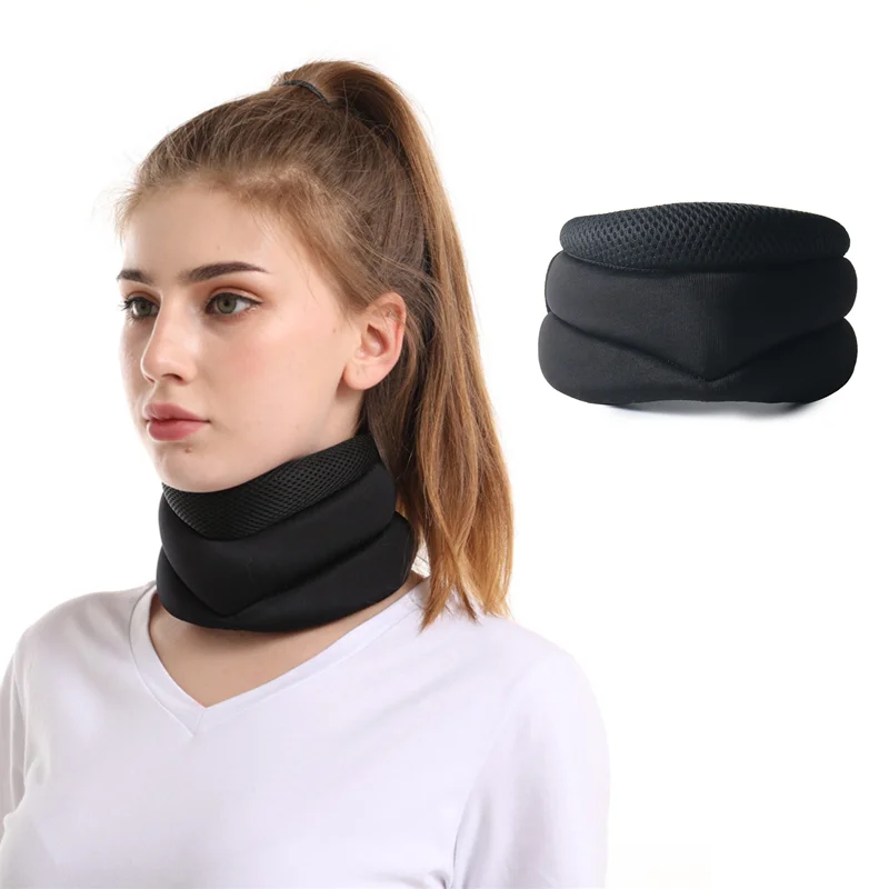 

Neck Support Cervical Brace Adjustable Cervical Collar Soft Durable Foam for Relieve Cervical Pain Airplane Travel Nap Health