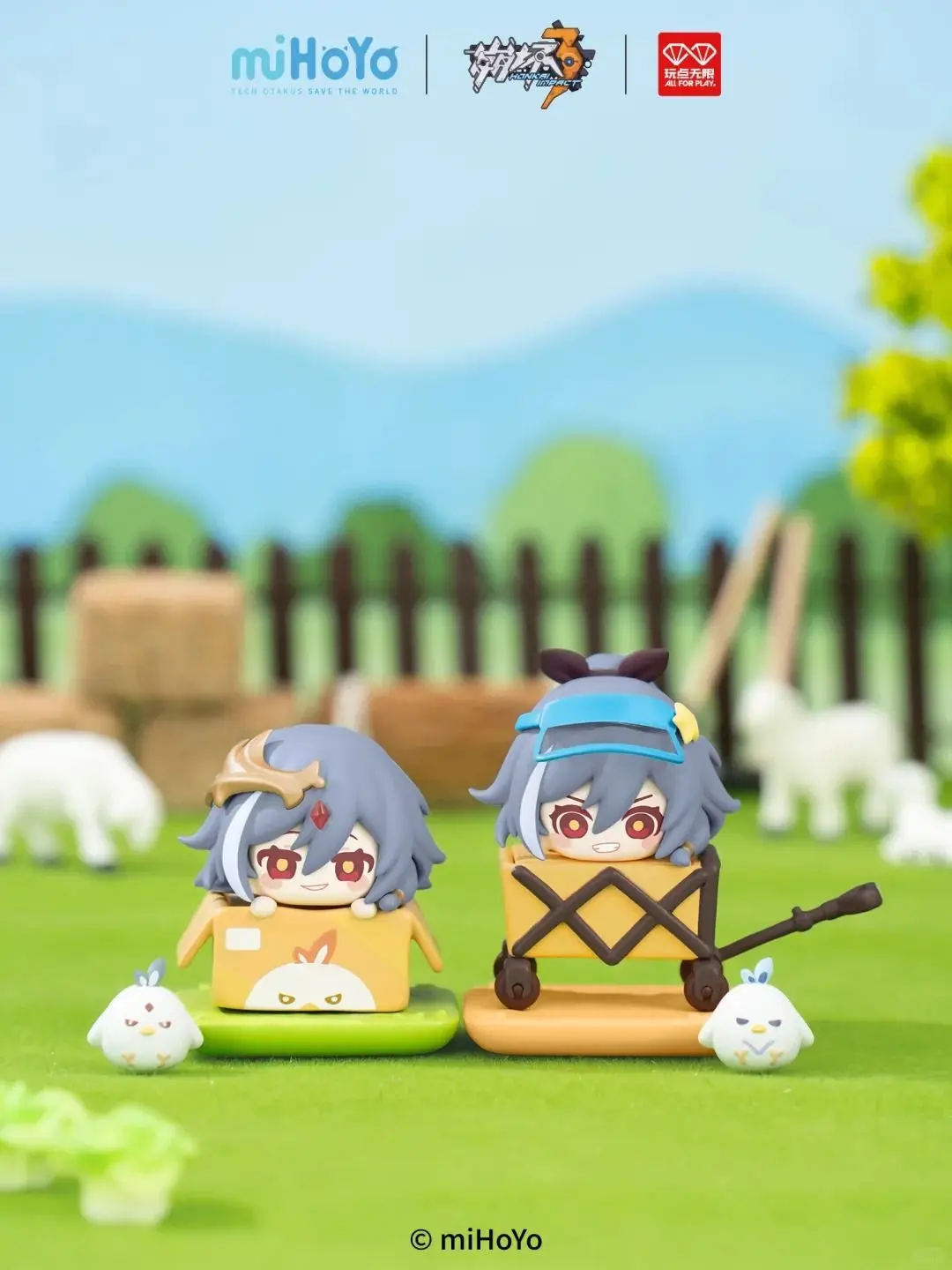 Фото Оригинальная серия Mihoyo Honkai Impact 3 Ranch Q-Topping 1,0, фигурка слепых коробок, сложенная кукла, игровая периферия, украшение для рабочего стола, подарок №3