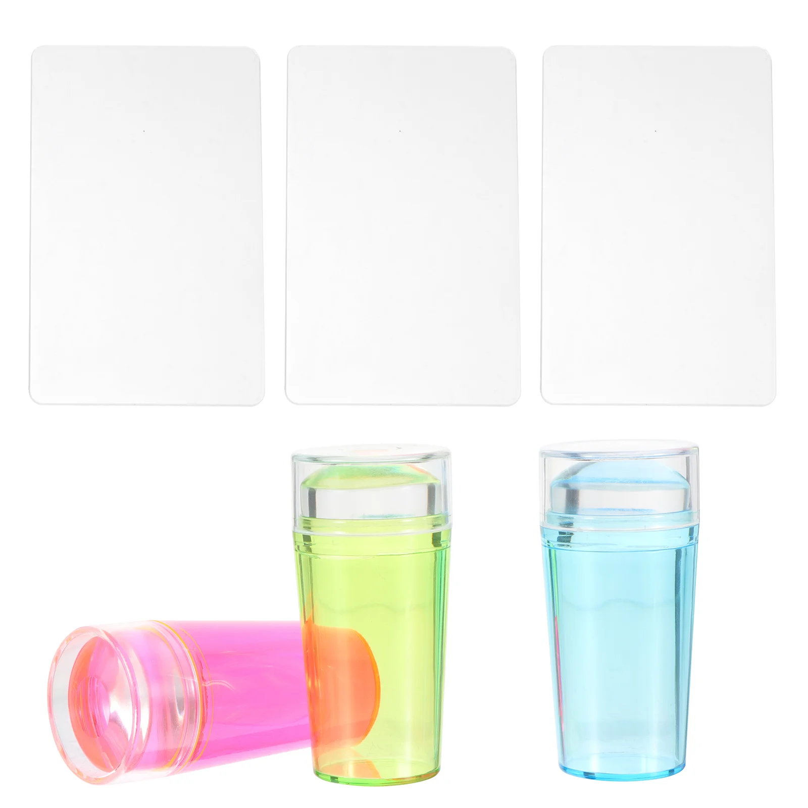 

3 Sets Silicone Nail Stampers Nail Art Stampers Scrapping Tools Manicure Stamper​