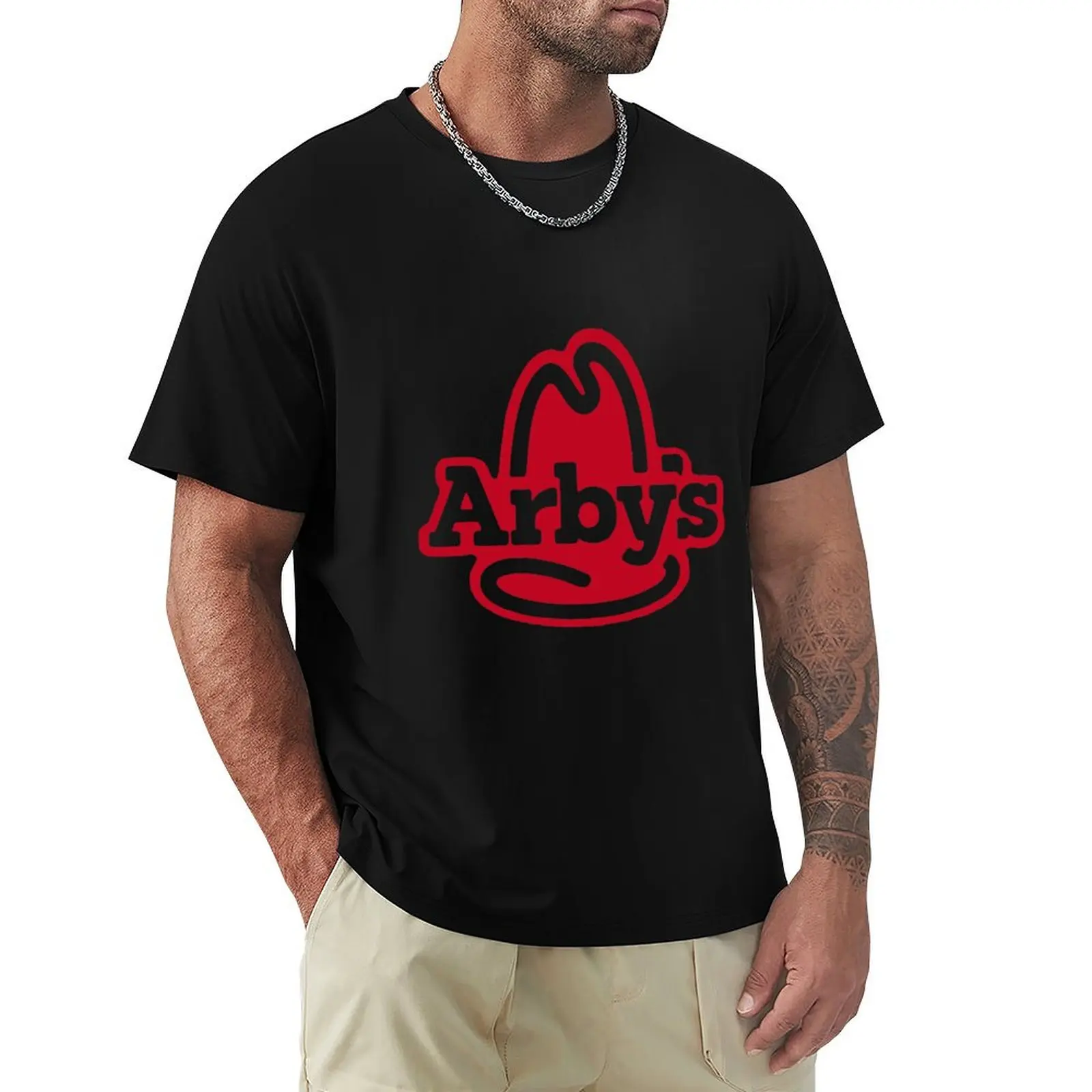 Фото Футболка Arby's_ в рабочем стиле, повседневная футболка №1
