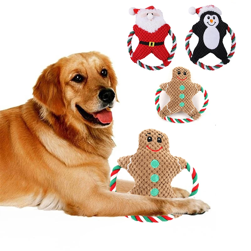 

Рождественская жевательная игрушка для собак, жевательная игрушка для щенков, Рождественская Жевательная плюшевая игрушка для чистки зубов, рождественские игрушки для домашних животных, Декор
