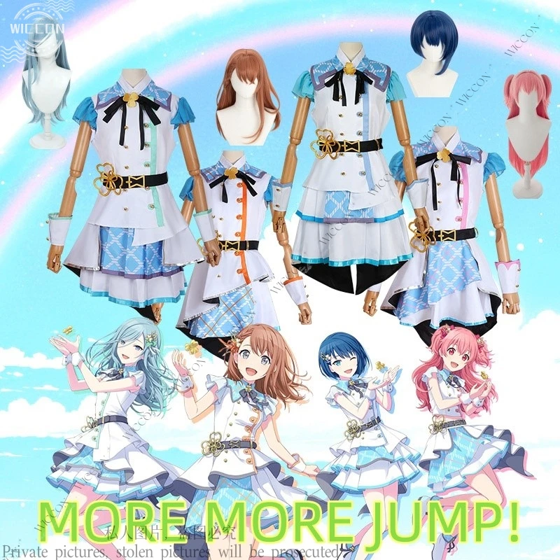 PJSK MMJ Больше прыжок! Momoi Airi Hinomori Shizuku Kiritani Haruka Hanasato Minori Косплей Костюм Парик