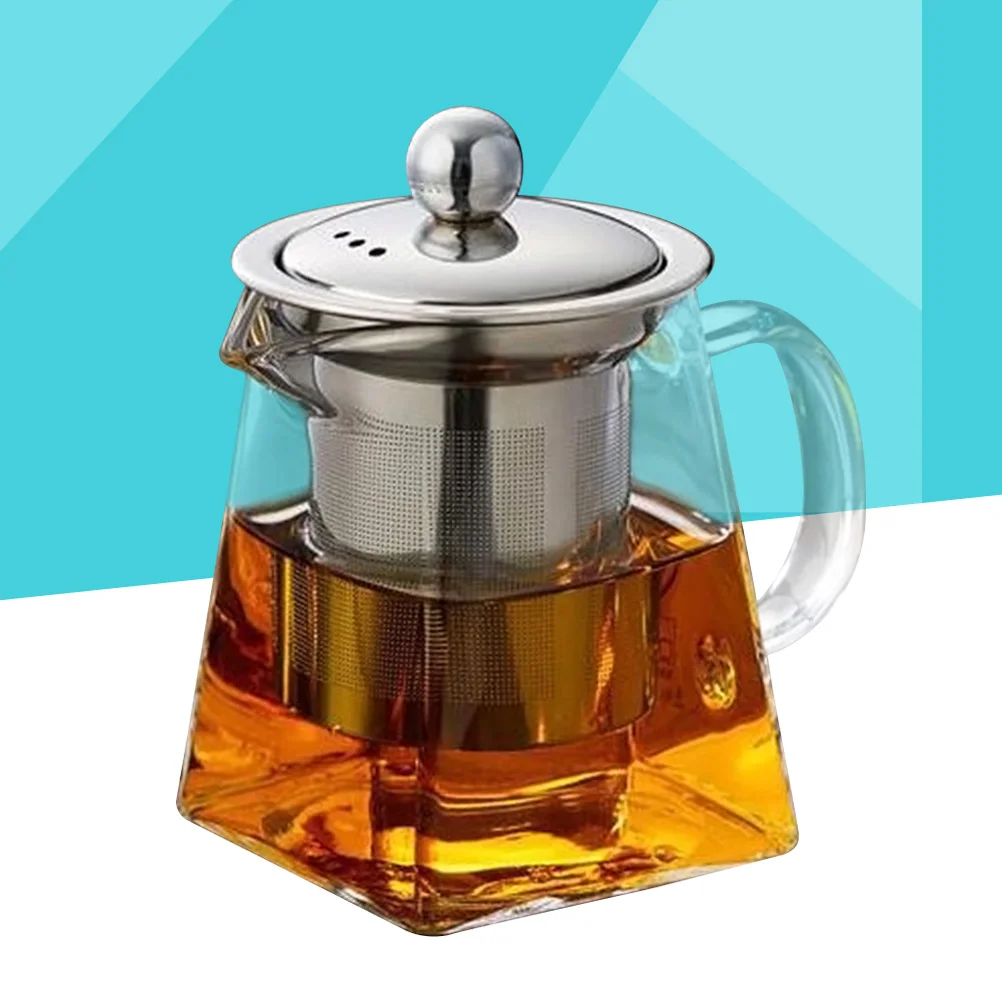 

Tea Kettle Teapot Pot Water Infuser Filter Stovetop Loose Maker Coffee Blooming Heat Resistant Hot Kitchen Machine Clear Pitcher