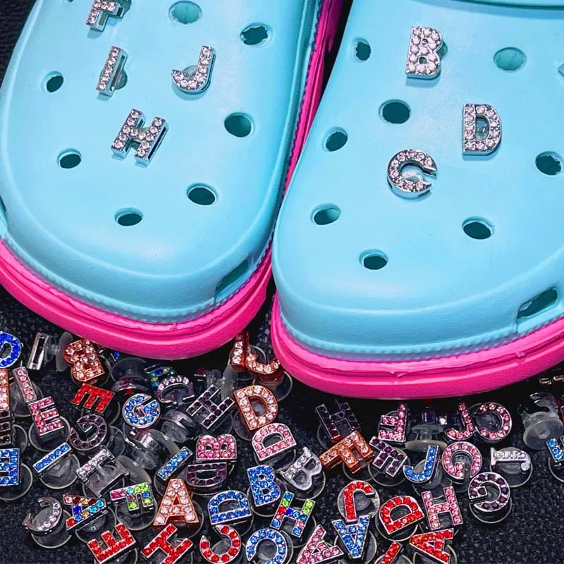 

Роскошные Алмазные Подвески с надписью Croc, аксессуары для женщин, оригинальные крючки, очаровательные дизайнерские украшения, набор крючко...