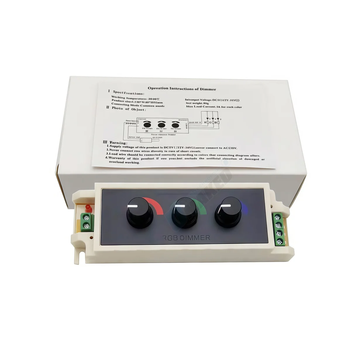 1 шт. контроллер RGB LED DC12V-24V 9A, 3-канальный диммер RGB LED с ручкой управления для светодиодных лент 3528 5050 RGB (art.: 3920da255ed63) - 3920da255ed63