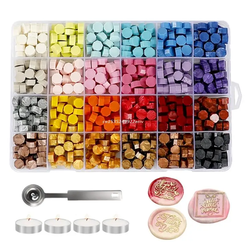 

Aesthetic Vintage Wax Seal Beads Set Multicolor Small Wax Sealing Wax Beads Set Dropship