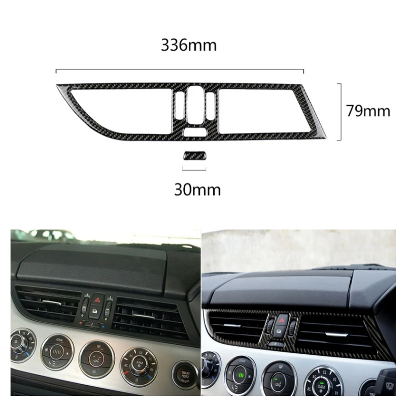 

Для BMW Z4 2009 2010 2011 2012 2013 2014 2015 центр наклеек из углеродного волокна решетка вентиляции переменного тока отделка рамы интерьера автомобильные аксессуары