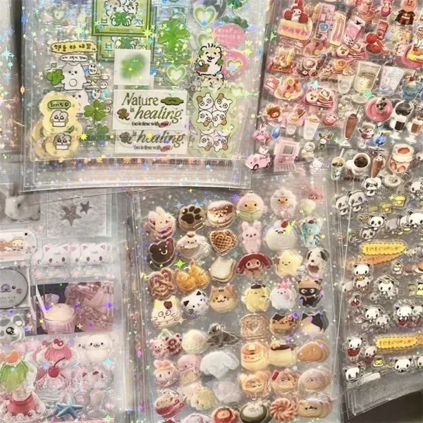 5 шт. Y2K ПЭТ прозрачная пленка для вспышки наклейка с газированной водой