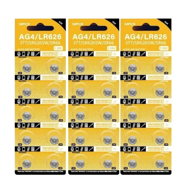 Высокое качество AG4 LR626 1 55 В щелочная батарея для часов 377 SR626 177 626A 377A CX66W