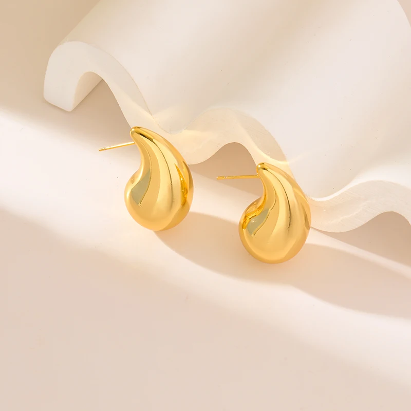 BCEFACL 316L Глянцевая подвеска в виде капли воды из нержавеющей стали ожерелье серьги