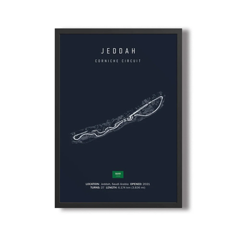 Формула 1 Имола Монако трасса настенные художественные плакаты формула мира гоночная карта декор комнаты холст живопись картины печать художественный Рисунок