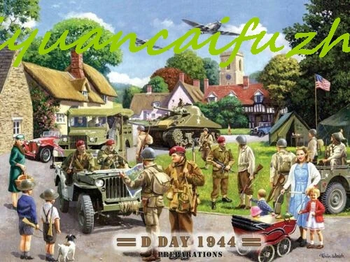 Металлический настенный знак SJKY D-Day Landings (2 размера - маленький / большой)