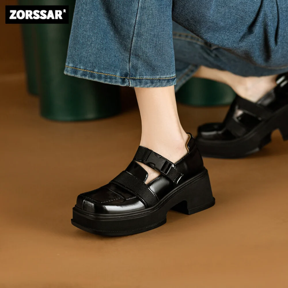 

Uniform Shoes Small Leather Shoes Female British Girl Japanese Wild Black Retro Mary Jane Shoes Lolita Platform Shoes High Heel