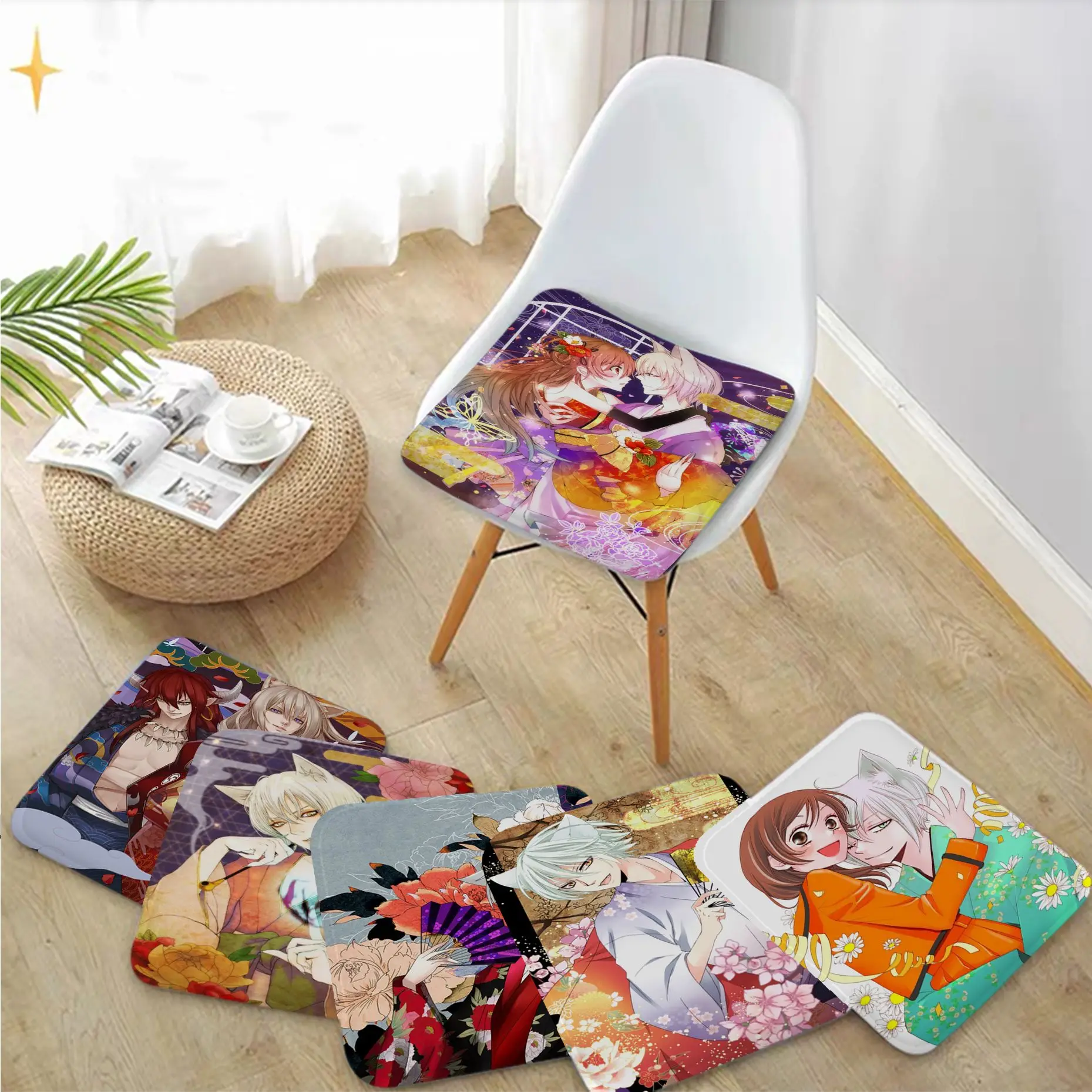 

Anime Kamisama Hajimemashita Art Stool Pad Patio Home Kitchen Office Chair Seat Cushion Pads Sofa Seat 40x40cm Chair Mat Pad