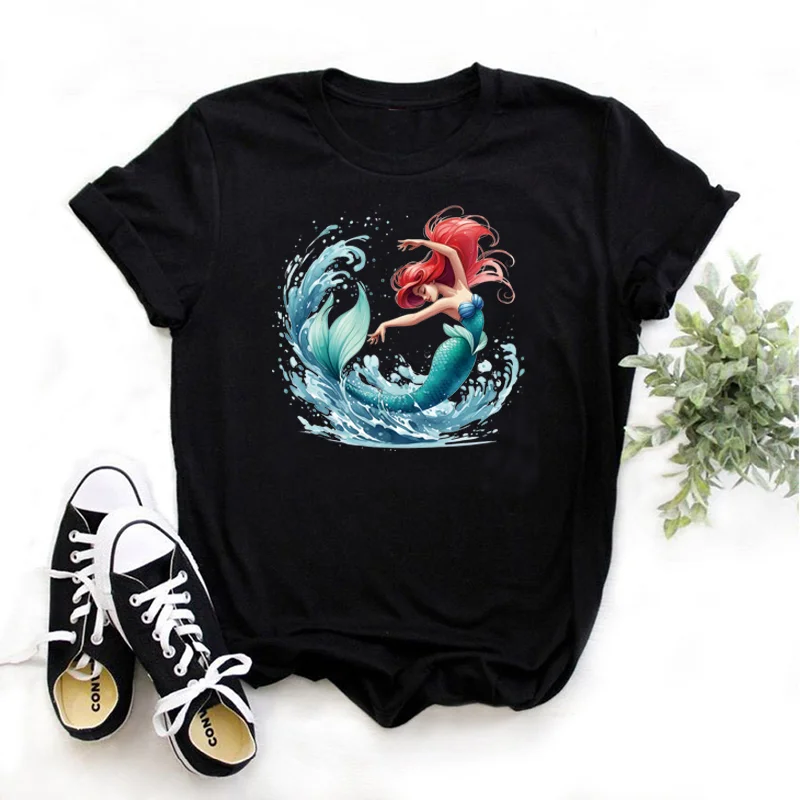 Фото Самоклеящиеся заплатки Pretty The Little Mermaid Ariel для одежды, термонаклейки, теплопередающие виниловые утюги на переноске №4