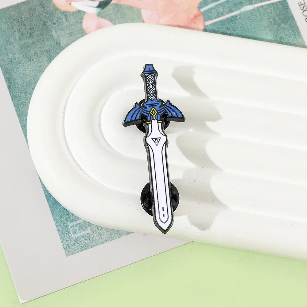 Металлическая брошь в виде меча-мастера 5 1 × 9 см