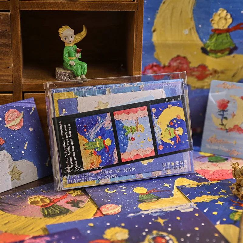 

4 Packs Total 104PCS The Gentle Treasure Lovely Little Prince Series Cartoon Memo Notes+Cards Stationery Set