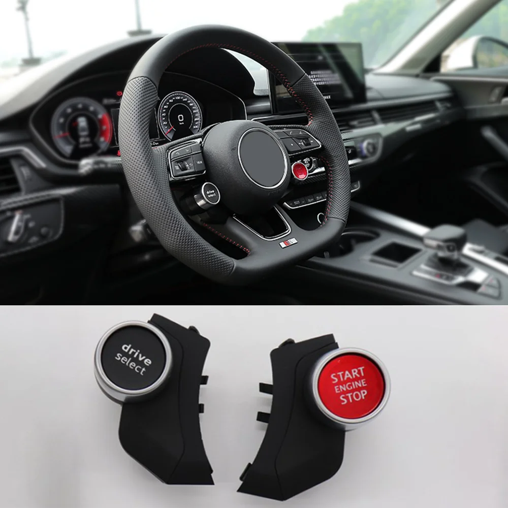 

R8 engine start-stop drive selector switch button for Audi B9 A4 A5 S4 S5 RS4 RS5 2017-2022 Steering wheel start switch