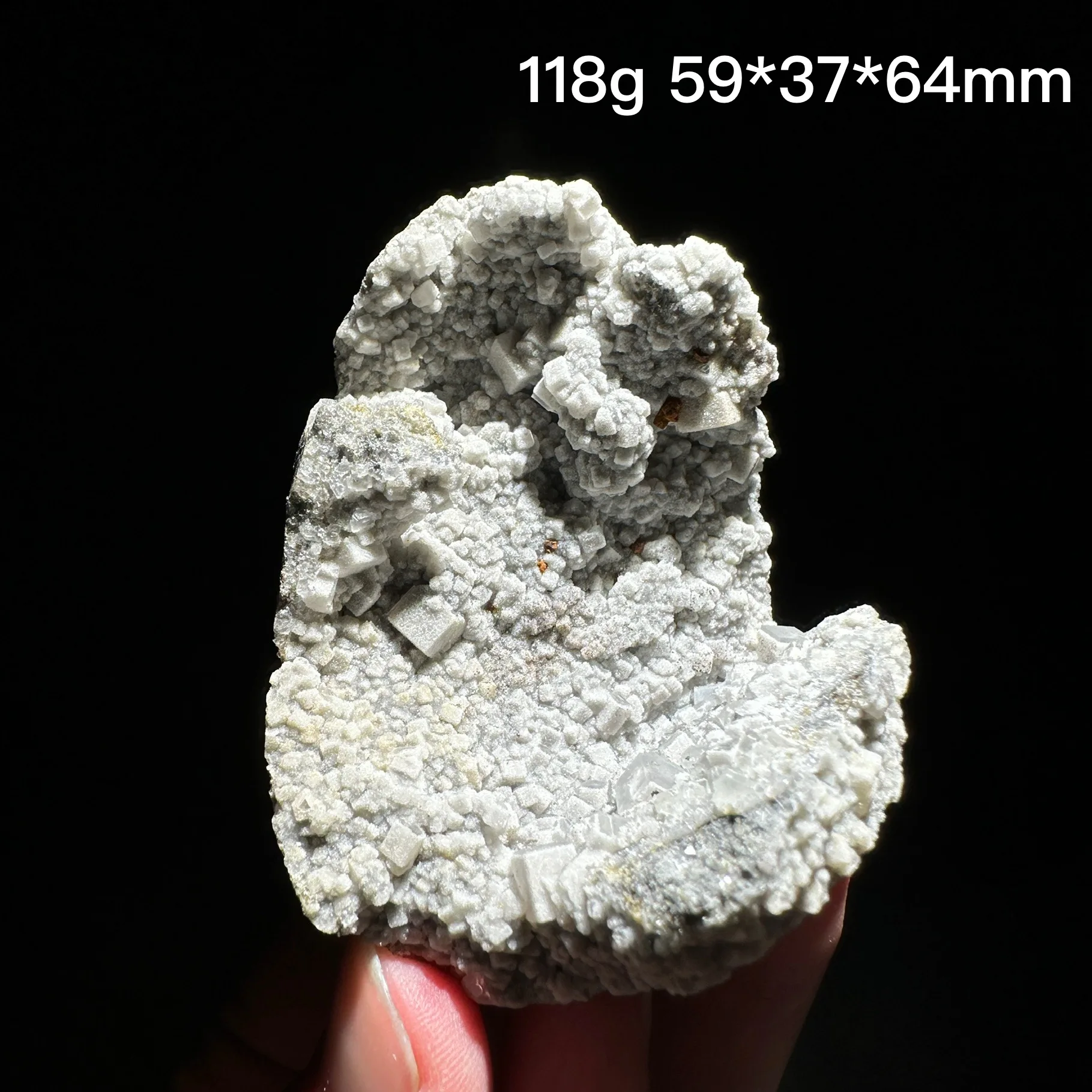 Натуральный флюорит зернистый образец кристаллической кластеры матрица