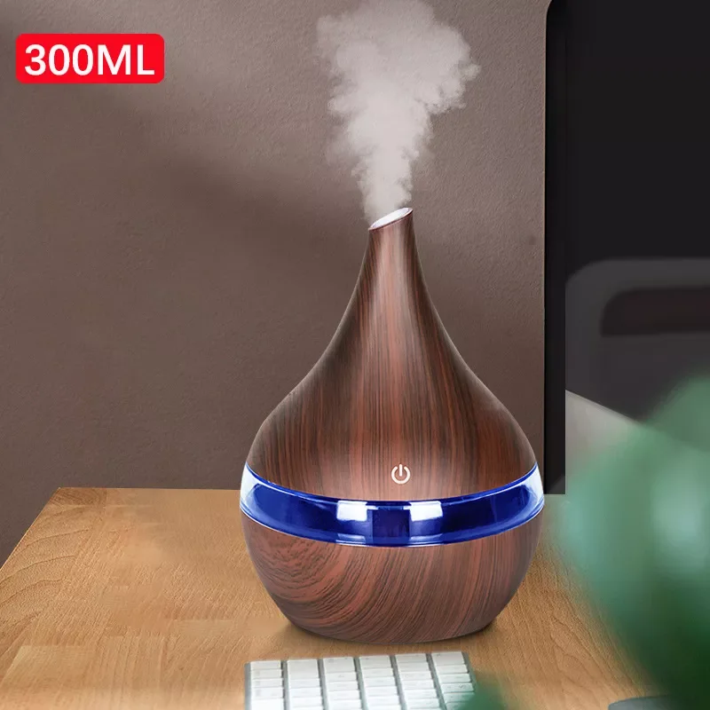 

300ML Air Humidifier For Office Home Desktop, Ultra-Quiet Mist Oil Diffuser With 7 Colors Light for Baby Humidifier USB Charging
