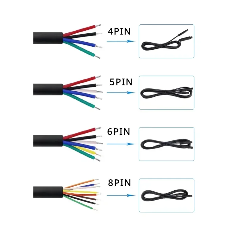 4Pin/5Pin/6Pin/8Pin автомобильный удлинитель камеры DVR 1 м/2 м/3 м штекер-гнездо кабель для
