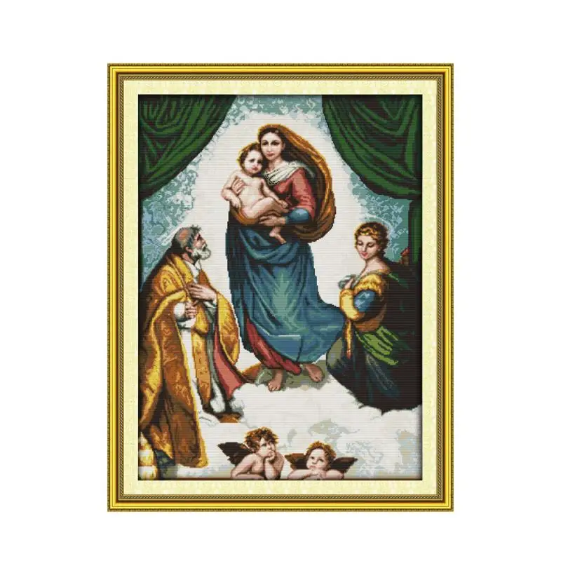 

Наборы для вышивки крестиком Дева Мария и сеико «сделай сам» вышитая фигура набор материалов для шитья ручной работы Верьте в Иисуса христи...