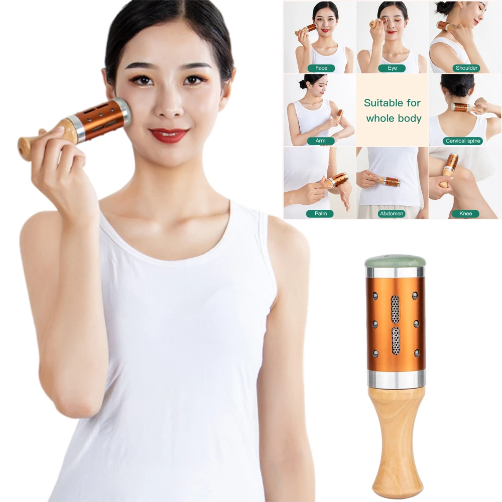 

Facial Moxibustion Massager for Body Jade Roller Massager for Face Beauty Salon Jade Moxibustion Stick Warm Body Massage 2022