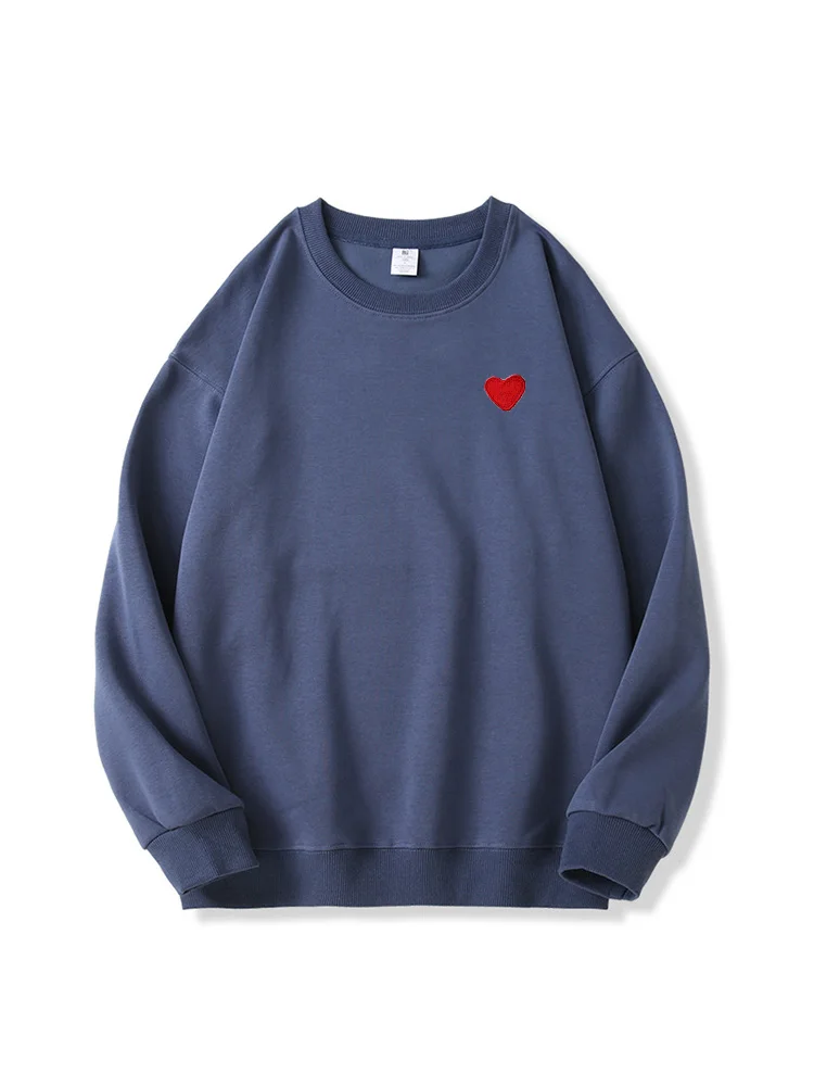 

Red Heart（Have Eyes）Embroidery Gym Sweatshirt Oversize Men Harajuku Clothing Blouse Pullover Male Streetwear New Women Tracksuit