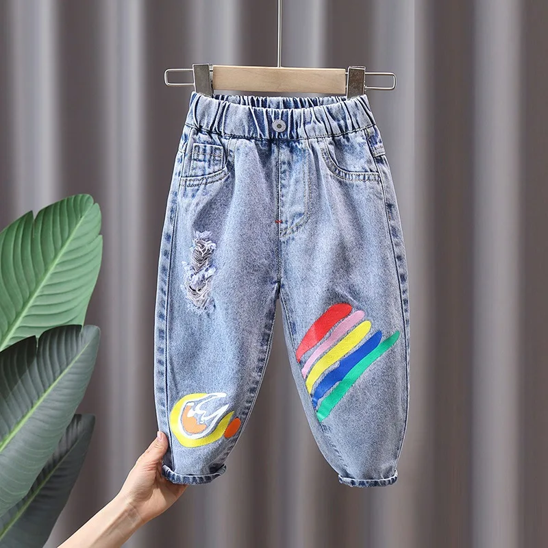 

Kids Pants For Boys Jeans Pant Autumn Children Demin Pants Casual Kids Clothes Teenage Boys Clothing For 2-11Years