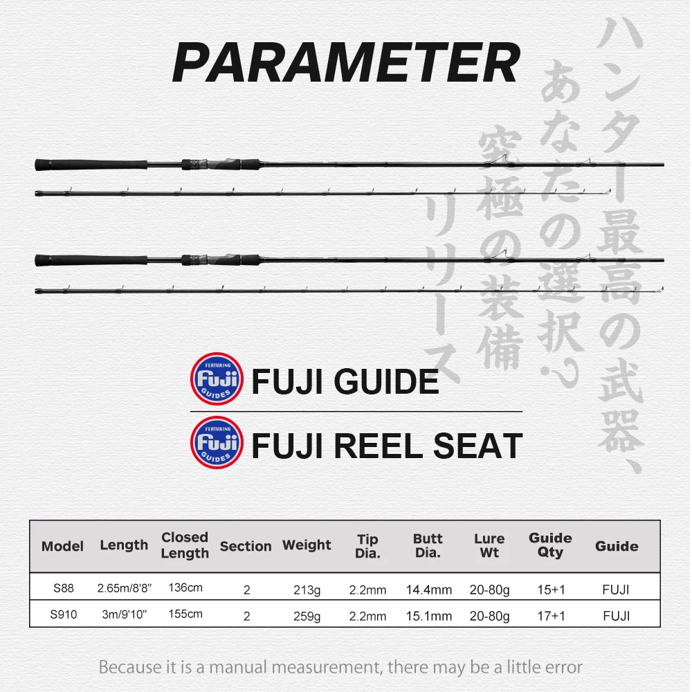 Hunthouse Seabass Shore Spinning Jigging Рыболовная удочка 2.65m 3m Кольцо Fuji Duide