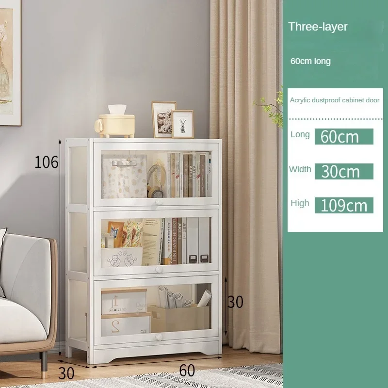 Стеллаж для книжного шкафа пылезащитный стеллаж хранения с дверью сборная