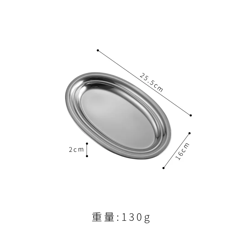 

Золотая овальная тарелка из нержавеющей стали