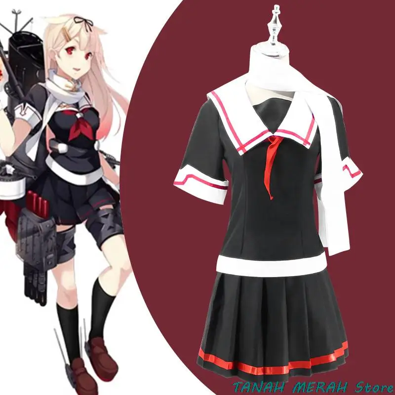 

Anime Game Kantai Collection Yuudachi Cosplay Costume Japan South Korea JK School Uniform Woman Sexy Kawaii Party Carnival Suit