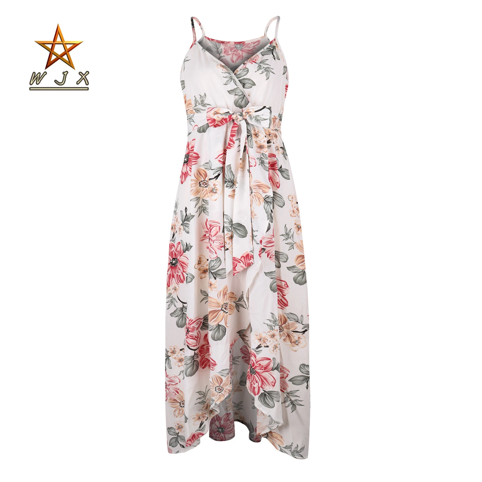 

Женское свободное платье на бретелях, повседневное модное платье с принтом без рукавов, весна-лето 2022