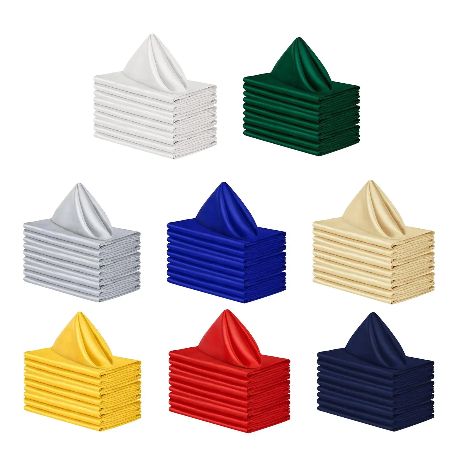 

10Pcs 18.90Inchx18.90inch Weddings Party Napkins Elegant for Reception