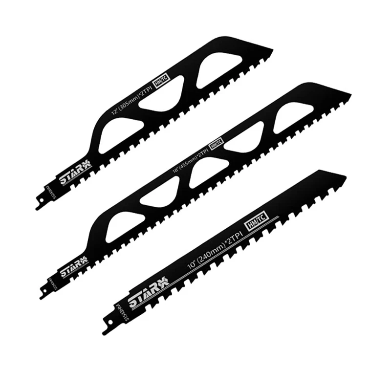

Promotion! Saw Blades - Carbide Reciprocating Saw Blades For Cutting Porous Concrete, Fibre Cement, Wood,Brickwork, (3 PCS)