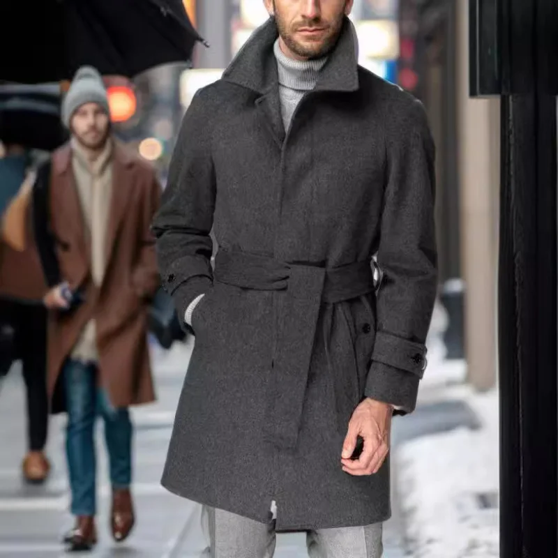 Мужской шерстяной комбинезонМужской качественный ремень с лацканами Модное