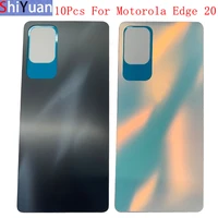 10pcs battery cover back rear door housing case for motorola moto edge 20 battery cover with adhesive sticker repair parts
